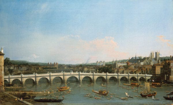 El puente de Westminster visto desde el norte con el palacio de Lambeth al fondo – Giovanni Antonio Canal Giovanni Antonio Canal 120x70