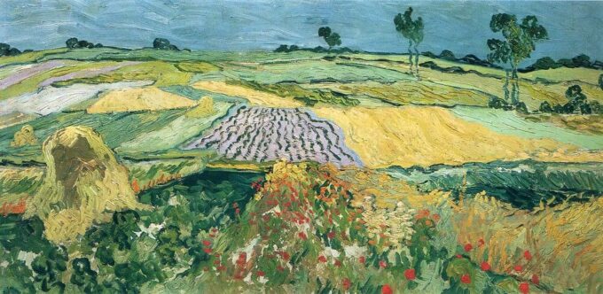 Campos en Auvers – Van Gogh Vincent Van Gogh 140x70