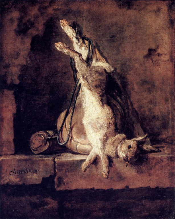 Conejo salvaje con caza y pera de polvo – Jean Siméon Chardin Jean Siméon Chardin