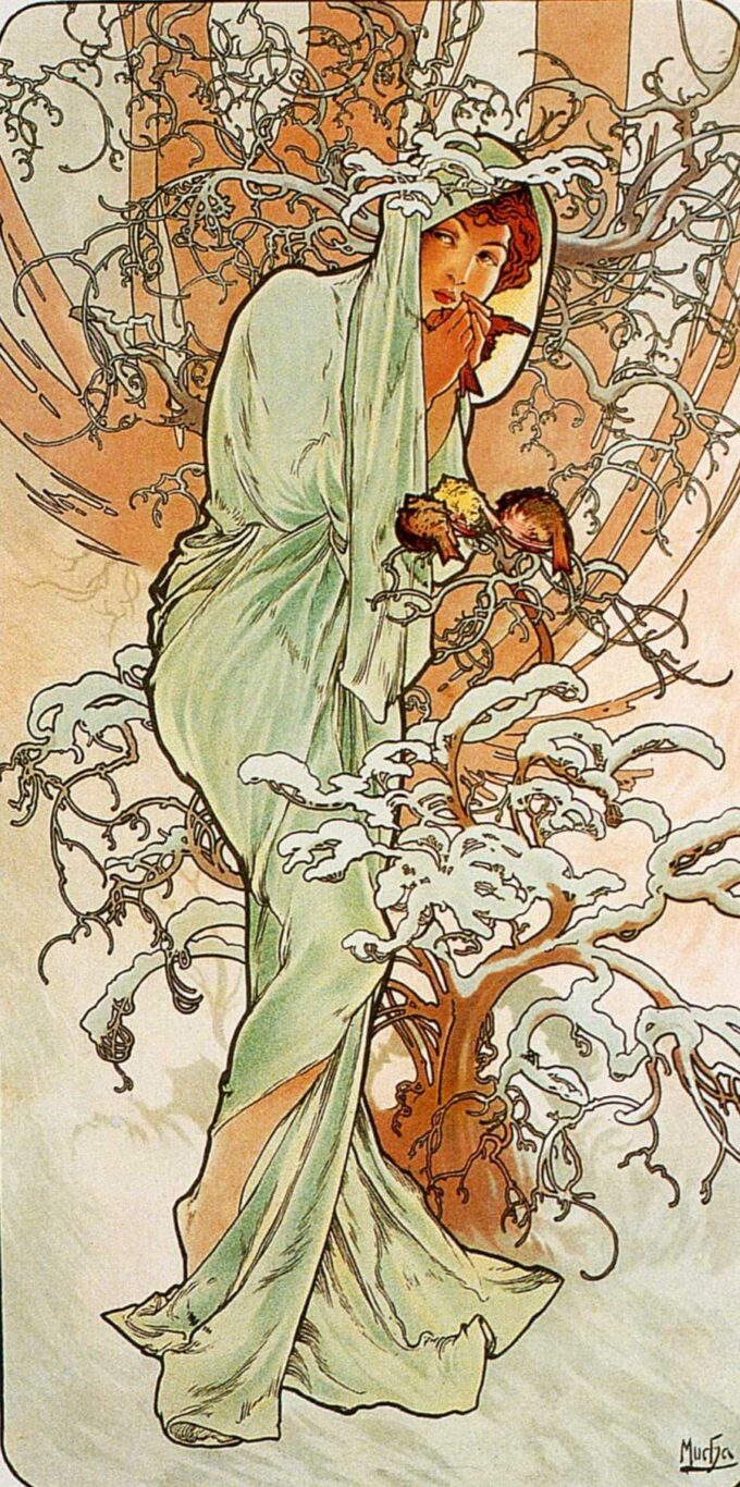 El invierno – Mucha Alfons Mucha