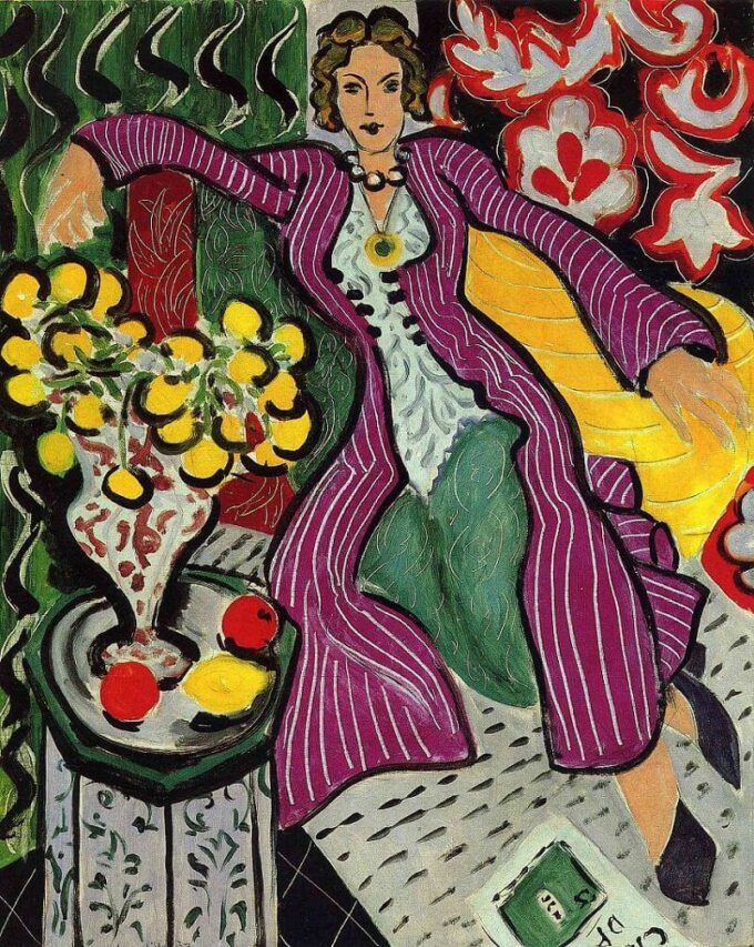 Mujer con un abrigo violeta – Matisse Henri Matisse 70x85