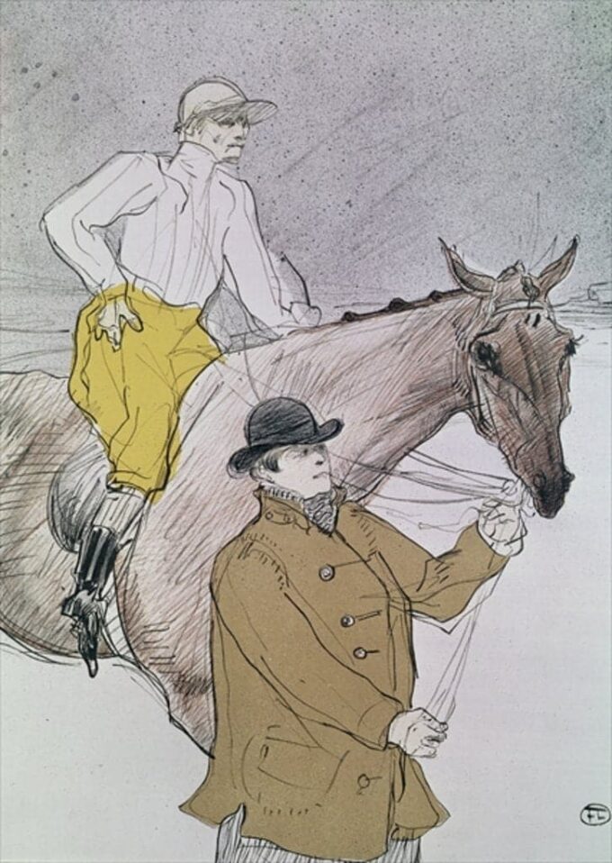 El jockey llevó al inicio – Toulouse Lautrec Henri de Toulouse-Lautrec 70x105