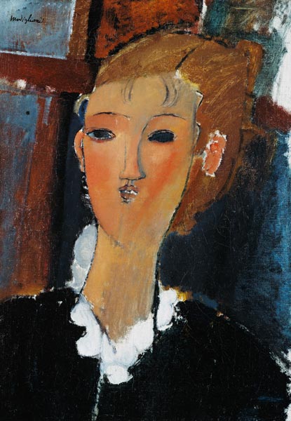 Joven mujer en un pequeño cuello de piel – Amedeo Modigliani Amedeo Modigliani