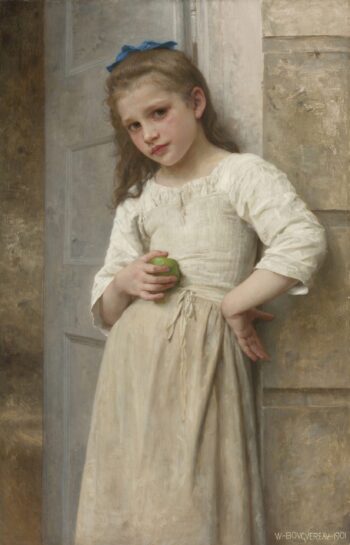 Yvonne en el umbral de la puerta – William Bouguereau William Bouguereau